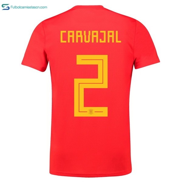 Camiseta España 1ª Carvajal 2018 Rojo